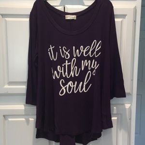 Deep purple long sleeve t shirt Altered State